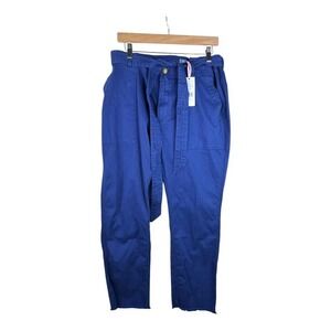 Vineyard Vines Women's Baltic Blue Everyday Utility Pants Chinos Raw Hem Size 12